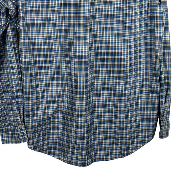 Ralph LAUREN CASUAL LONG SLEEVE COTTON BUTTON DOWN SHIRT BLUE MULTI PLAID MEDIUM - Picture 6 of 13